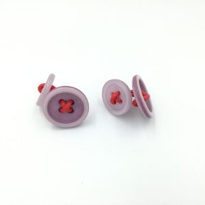 ydcreations handmade double sided purple and red four holes buttons cufflinks