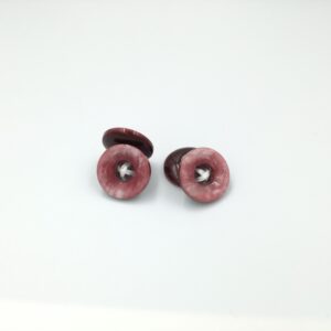 ydcreations handmade double sided button cufflinks Raspberry Rhodonite White (rhodonite and white)