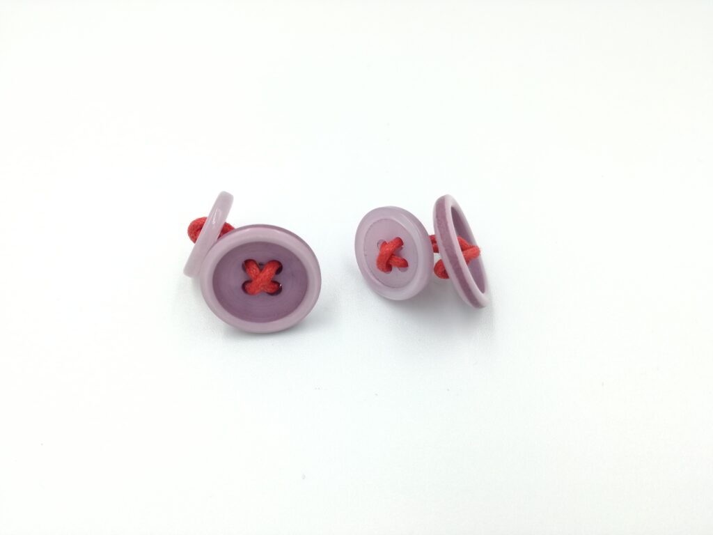 ydcreations handmade double sided purple and red four holes buttons cufflinks