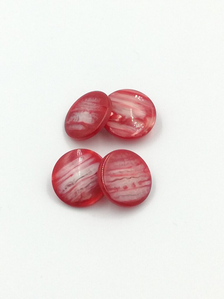 ydcreations handmade double sided red and white marbled shank buttons cufflinks