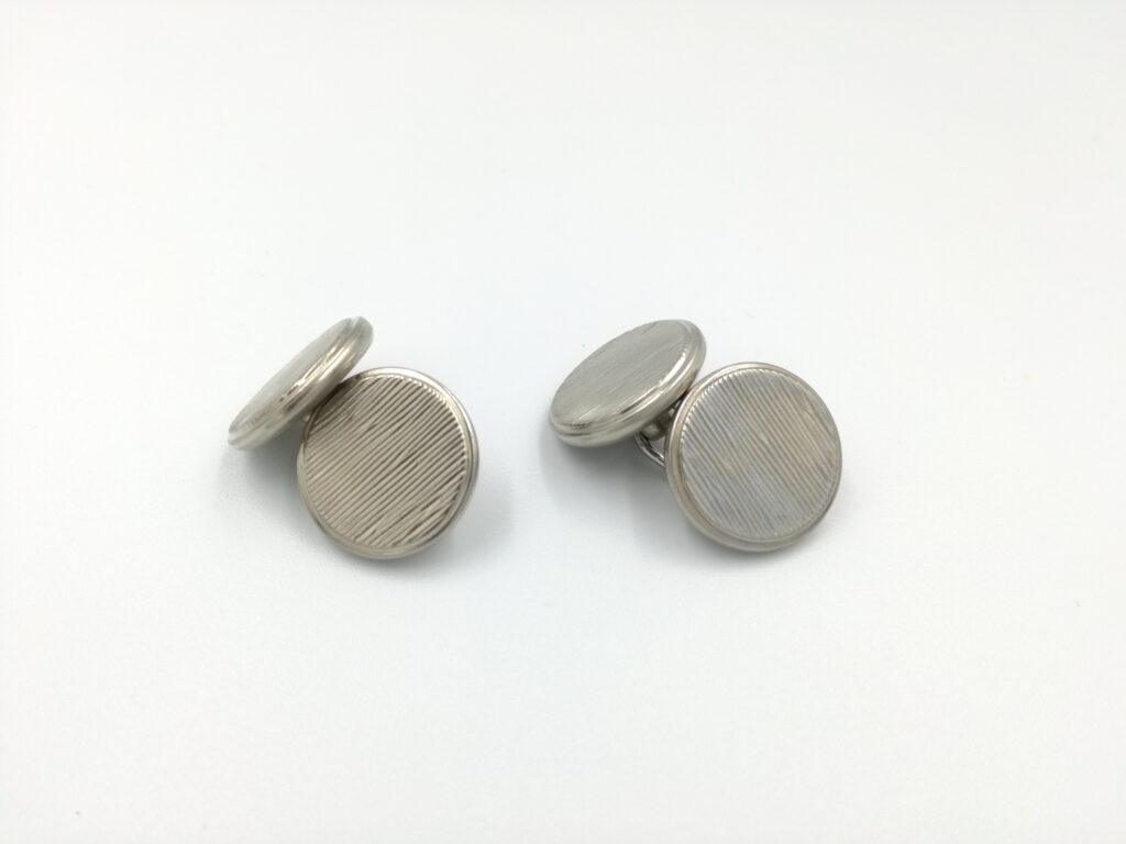 ydcreations handmade double sided metal shank buttons cufflinks with textured face