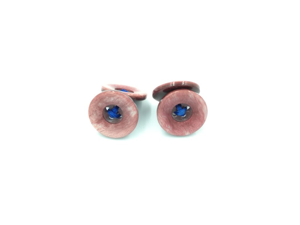 ydcreations handmade double sided button cufflinks Raspberry Rhodonite Blue (rhodonite and blue)