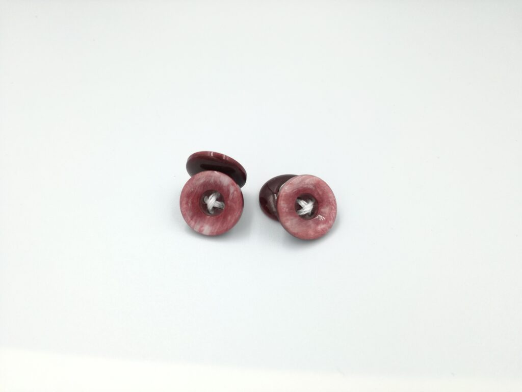 ydcreations handmade double sided button cufflinks Raspberry Rhodonite White (rhodonite and white)
